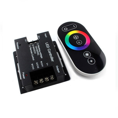 DC12/24V Max 18A 6A3CH, PWM 433Mhz Touch Panel LED RGB Wireless RF Remote Controller For Color Change Led Strips